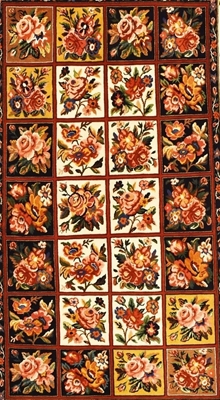 تصویر فرش دستباف ۴ متری بختیاری، طرح خشت گل